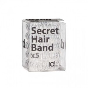 Secret Hair Band Clear, accesoriu de la IdHAIR, este o banda transparenta de prins parul.Pachetul contine 5 bucati.