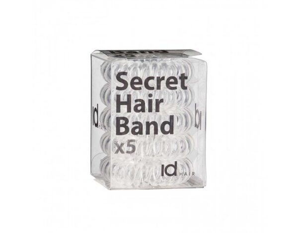 Secret Hair Band Clear, accesoriu de la IdHAIR, este o banda transparenta de prins parul.Pachetul contine 5 bucati.