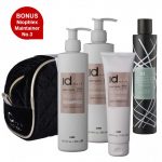 Set Moisture Pentru Hidratare Elements Xclusive IdHAIR contine: Sampon si balsam pentru hidratare, crema Leave-In, Borseta catifea, Niophlex Maintainer No.3
