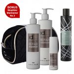 Set pentru par deteriorat Repair contine: Sampon si balsam pentru par deteriorat, Repair Split End Elixir, Borseta catifea, Niophlex Maintainer No.3