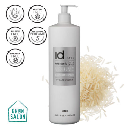 Volume balsam pentru par fin lipsit de volum ElementsXclusive 1000ml de la IdHAIR contine ingrediente uimitoare ce dau parului volum suplimentar.