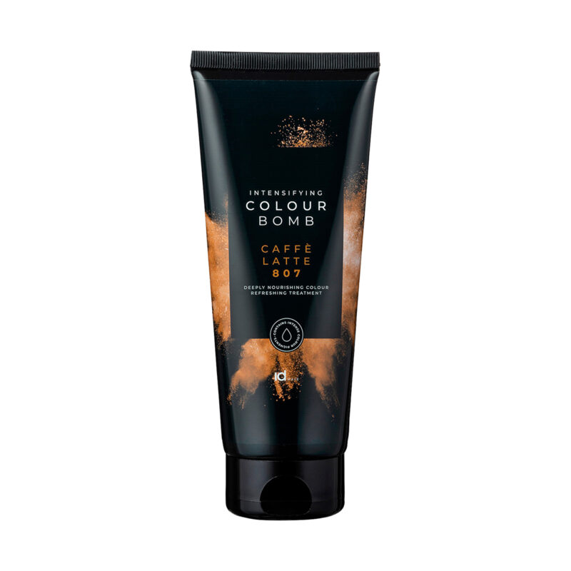 Tratament de colorare Colour Bomb Caffe Latte 807 de la IdHAIR este o culoare directa pentru reimprospatarea nuantei sau pentru colorare semi-permanenta.