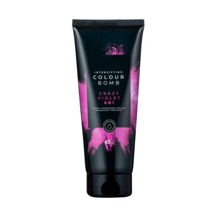 Tratament de colorare Colour Bomb Crazy Violet 681 de la IdHAIR este o culoare directa pentru reimprospatarea nuantei sau pentru colorare semi-permanenta.