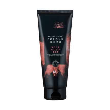 Tratament de colorare Colour Bomb Rose Gold 963 de la IdHAIR este o culoare directa pentru reimprospatarea nuantei sau pentru colorare semi-permanenta.