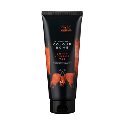 Tratament de colorare Colour Bomb Shiny Copper 747 de la IdHAIR este o culoare directa pentru reimprospatarea nuantei sau pentru colorare semi-permanenta.