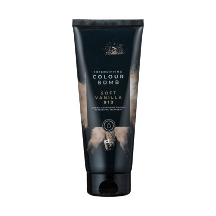 Tratament de colorare Colour Bomb Soft Vanilla 913 de la IdHAIR este o culoare directa pentru reimprospatarea nuantei sau pentru colorare semi-permanenta.