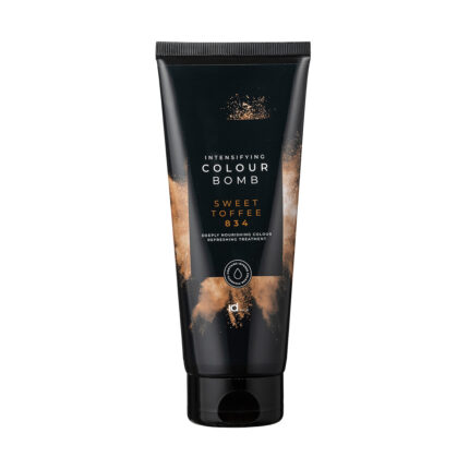 Tratament de colorare Colour Bomb Sweet Toffee 834 de la IdHAIR este o culoare directa pentru reimprospatarea nuantei sau pentru colorare semi-permanenta.