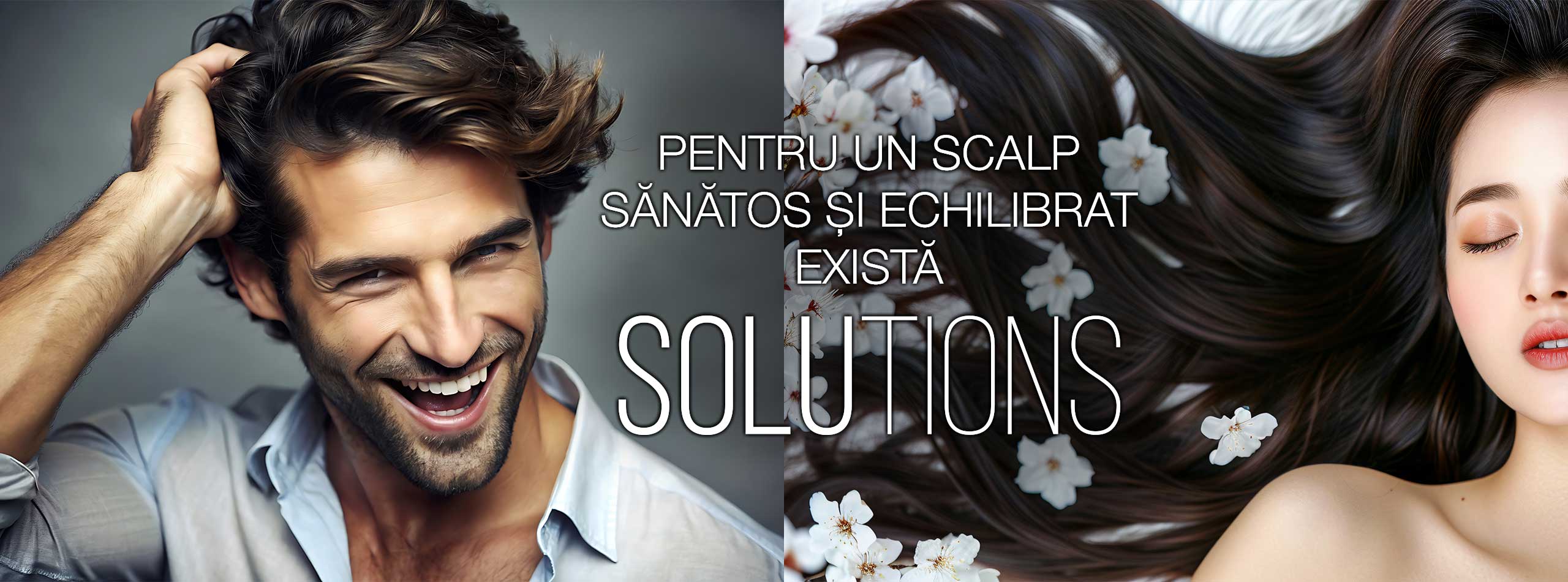 Solutions - Soluția pentru problemele scalpuluiSoluțiile IdHAIR vă pot rezolva problemele scalpului de la un scalp uscat care se simte tensionat, la mătreață grasă care se adună în scalp.