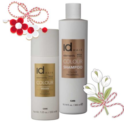 Set cadou pentru femei set cadou pentru femei Elements XCLS Colour sampon 300ml si treatment mousse 200ml este perfect pentru orice ocazie! Alege cadoul perfect, destinat unei DOAMNE, pentru un păr frumos și sănătos!