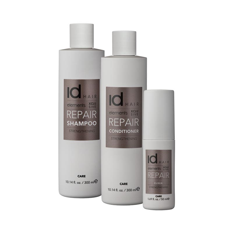 set-Sampon-balsam-elixir-REPAIR-XCLS-idhair Set Sampon pentru par deteriorat Repair + Balsam pentru par deteriorat + elixir pentru varfuri despicate este conceput special pentru parul deteriorat sau tratat chimic. Samponul reduce efectul stresului oxidativ si are proprietati intense de calmare, fortificare si antioxidare. Balsamul are proprietati de hranire a parului dezvoltate special pentru parul deteriorat sau tratat chimic. Hraneste si repara parul lasandu-l moale si matasos. Elixirul este solutia de reparare fara clatire pentru parul deteriorat, tratat chimic si cu varfuri despicate. Acesta reconstruieste si intareste instantaneu firul de par, lasandu-l matasos, catifelat si fara varfuri despicate.