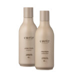 set Sampon cu spumare redusa CURLY Xcls Low Poo + Balsam de reparare CURLY Xcls Protein Conditioner 250 ml confera reparare si intarire(hranire), o curatare blanda, eficienta si hidratanta pentru parul cret, care tinde adesea sa devina uscat si rebel.