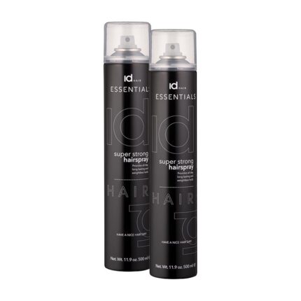 Set 2x Fixativ cu fixare puternica Super Strong Hairspray Essentials. Fixativ cu fixare puternica Super Strong Hairspray Me IdHAIR este recomandat pentru toate tipurile de par. Mentine coafura in forma dorita pe tot parcursul zilei. Are uscare rapida si nu incarca parul.
