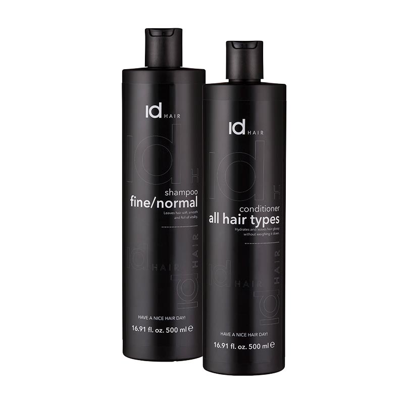 set-Sampon-FIN-balsam-ESSENTIALS-idhair set Sampon pentru par fin-normal + Balsam pentru toate tipurile de par Essentials 500ml - imagine 1