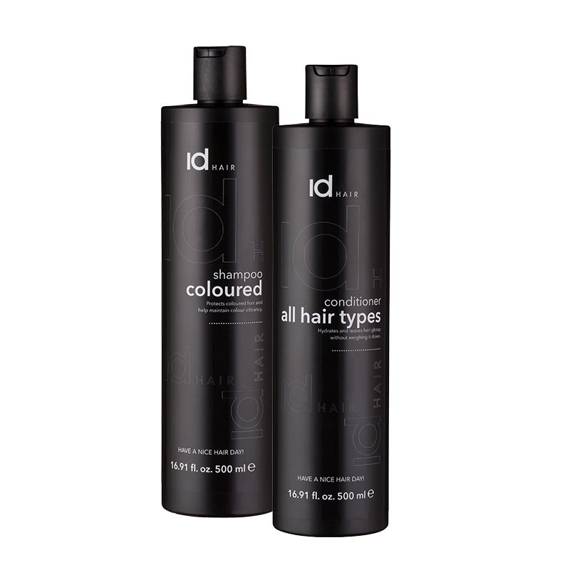 set-Sampon-culoare-balsam-ESSENTIALS-idhair Set Sampon pentru par vopsit Essentials Coloured Shampoo + Balsam pentru toate tipurile de par Essentials este un sampon care curața delicat și eficient părul. Protejeaza si repara firul de par, păstrând culoarea vibranta mai mult timp. Balsamul este adresat oricarui tip de par. Este îmbogățit cu extract de galbenele, care confera extra hidratare.
